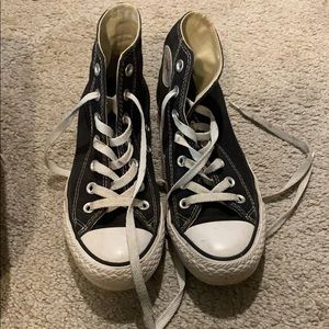 Black high top converse